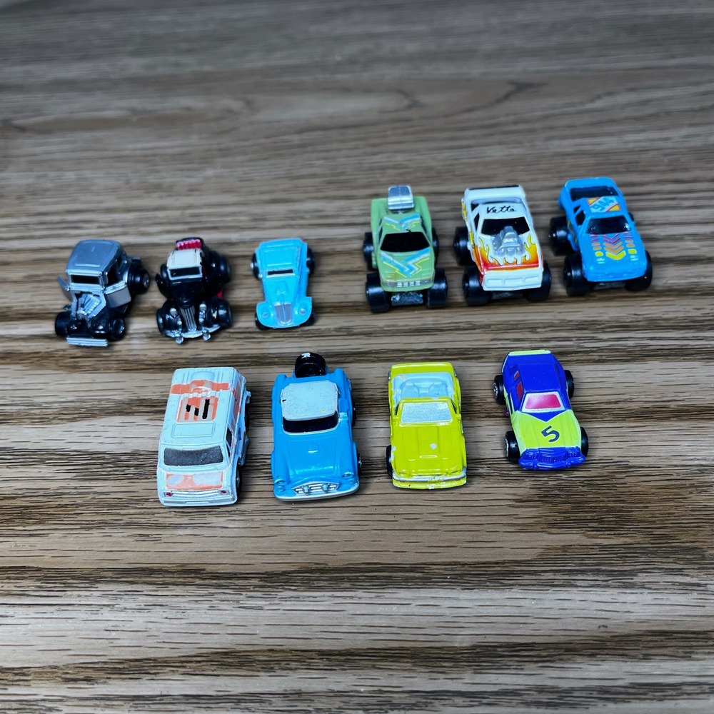 Road Champs Micro Cars‎ Lot 1987 Vintage Diecast 9pc Porsche Corvette Hot Rods
